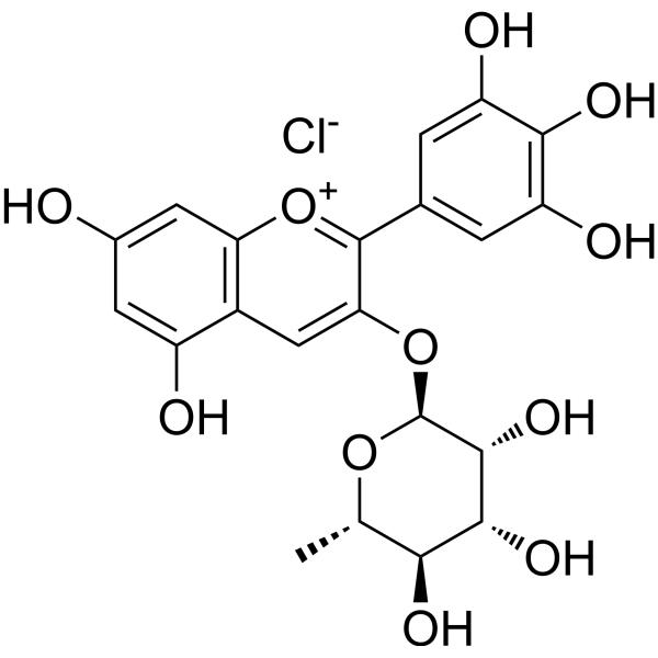 Delphinidin-3-rhamnoside chloride (Delphinidin-3-O-rhamnoside chloride) 29907-19-5